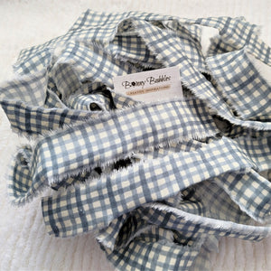 country blue gingham ribbon