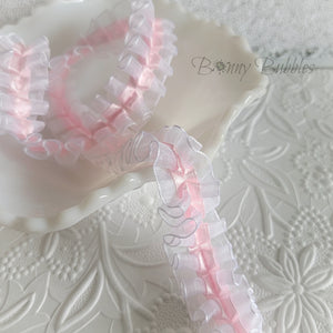 pink and white ribbon