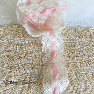 vintage pink lace