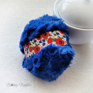 red white and blue powder pouf