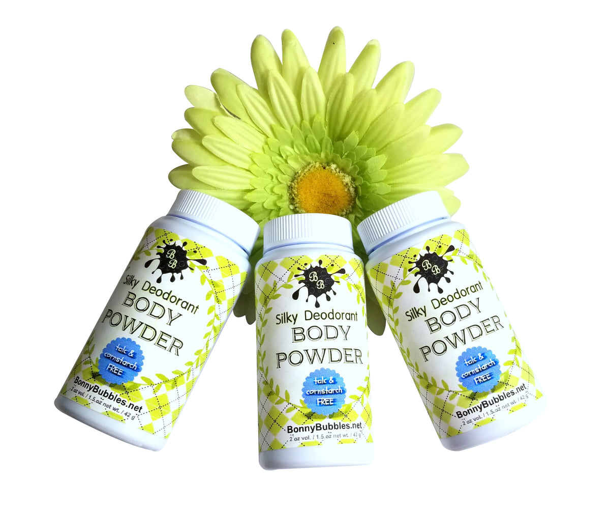 3 Body Powders Trio pack, travel size deodorant Bonny Bubbles