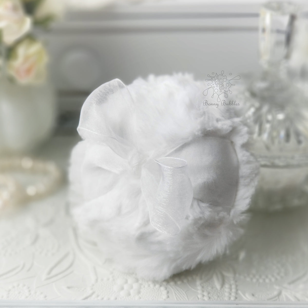 Body Powder Puff - White, 4 inch – Bonny Bubbles