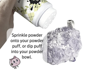WHITE Powder Puff,  mini 3 inch