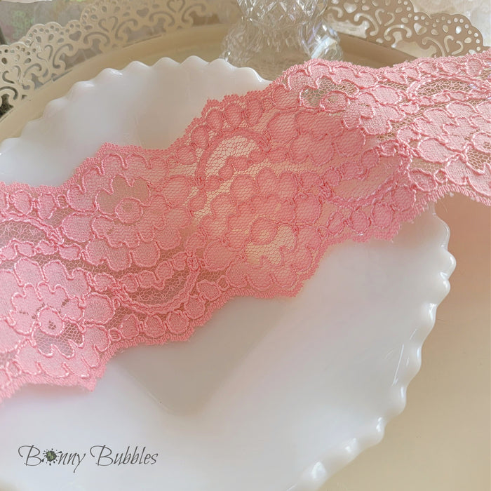 Pink Corded Lace - by the Yard