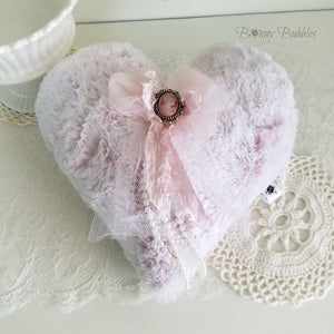 Fluffy Pink Heart, 10 inch