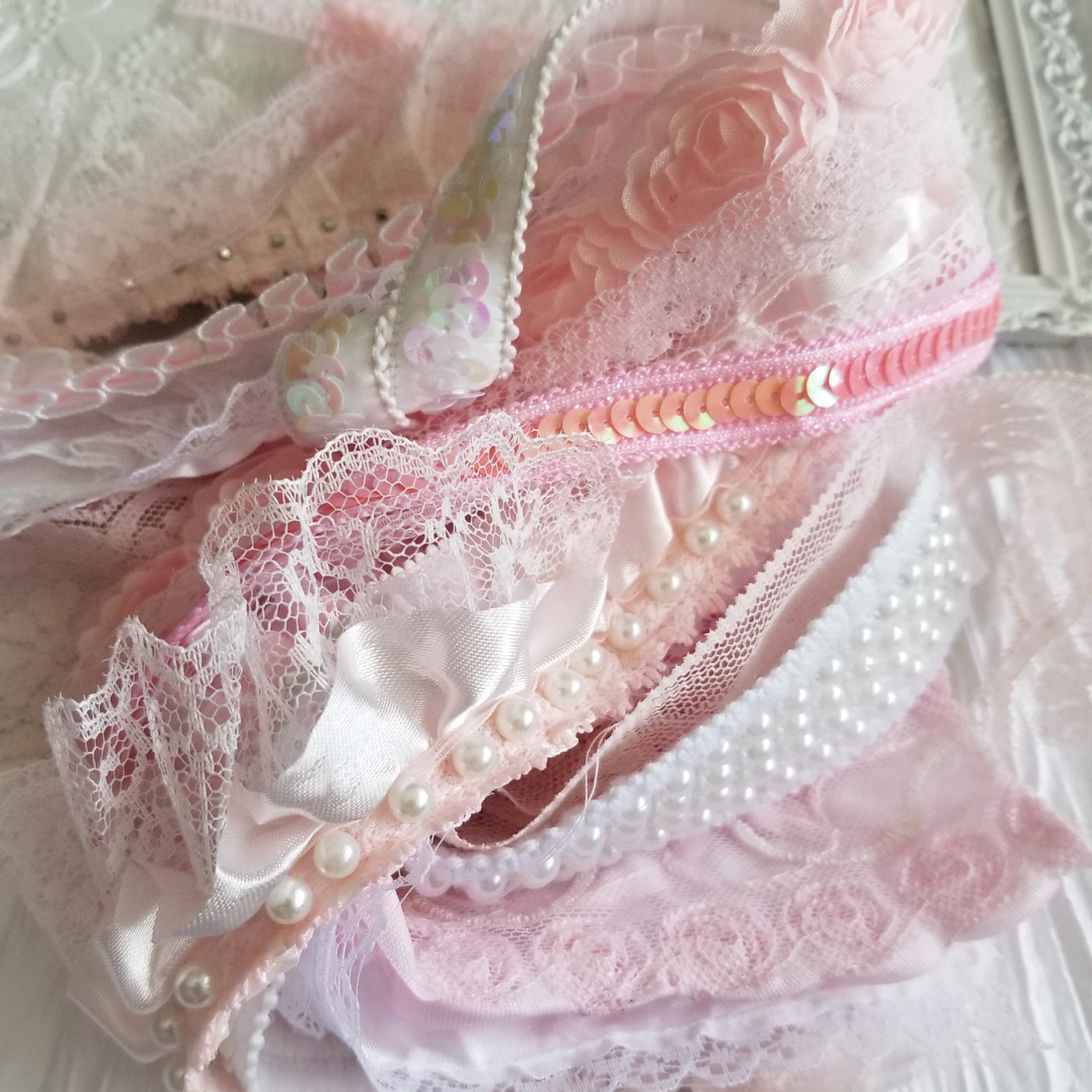 Pink and White, Lace and Trim Bundle – Bonny Bubbles