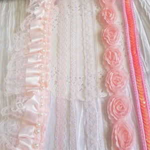 Pink and White, Lace and Trim Bundle