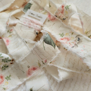 Shabby Fabric Ribbon, 1 yrd - Floral