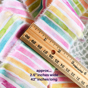 pastel stripe fabric ribbon