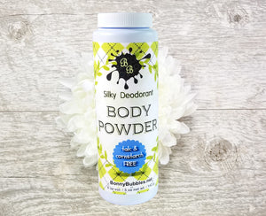 EUCALYPTUS SPEARMINT Body Powder 8 oz - natural organic with essential oils - no talc or cornstarch dusting powder by Bonny Bubbles