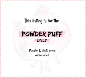 WHITE Powder Puff, 4 inch