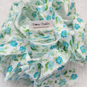 Torn Fabric Ribbon, 43 inches - Floral