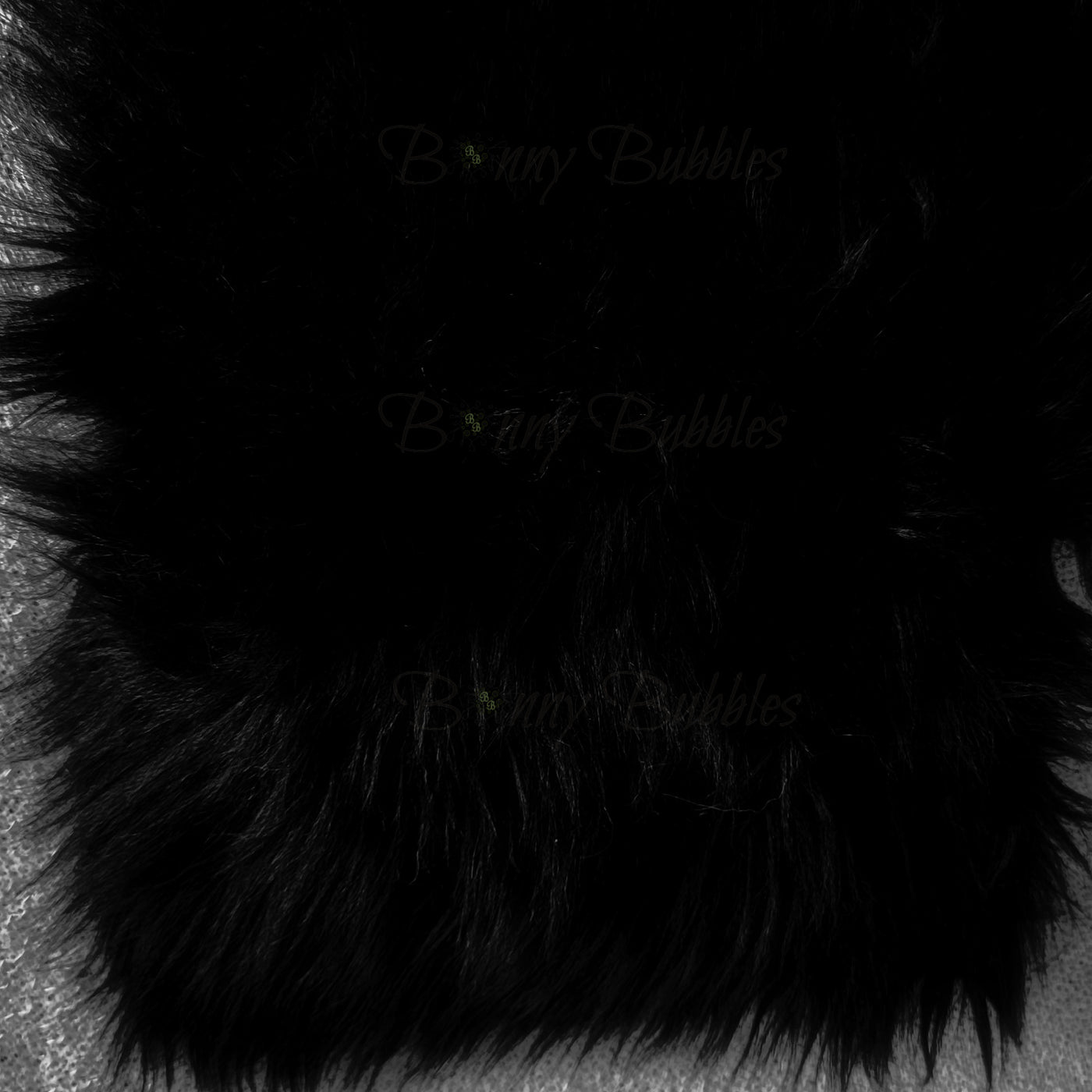 Black, Faux Fur fabric - 6 x 5.5 inches – Bonny Bubbles