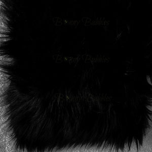 black faux fur