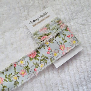 Torn Fabric Ribbon, 1 yrd - Floral