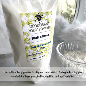 BULK Body Powder - by the Pound - Talc and Cornstarch Free - pick a scent