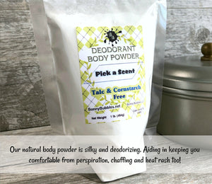 BULK Body Powder, by the Pound for Men - Natural Deodorant, loose dusting powder