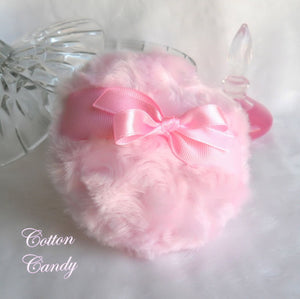 cotton candy pink powder puff