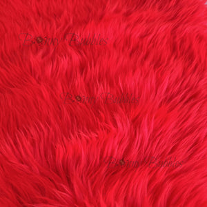 red fake fur